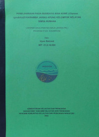 Image of Pemeliharaan pada Budidaya Ikan Kuwe (Charanx Ignobilis) di Karamba Jaring Apung Kelompok Nelayan Simba Numana